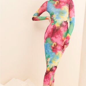 AFRM Colorful Long Sleeve Dress